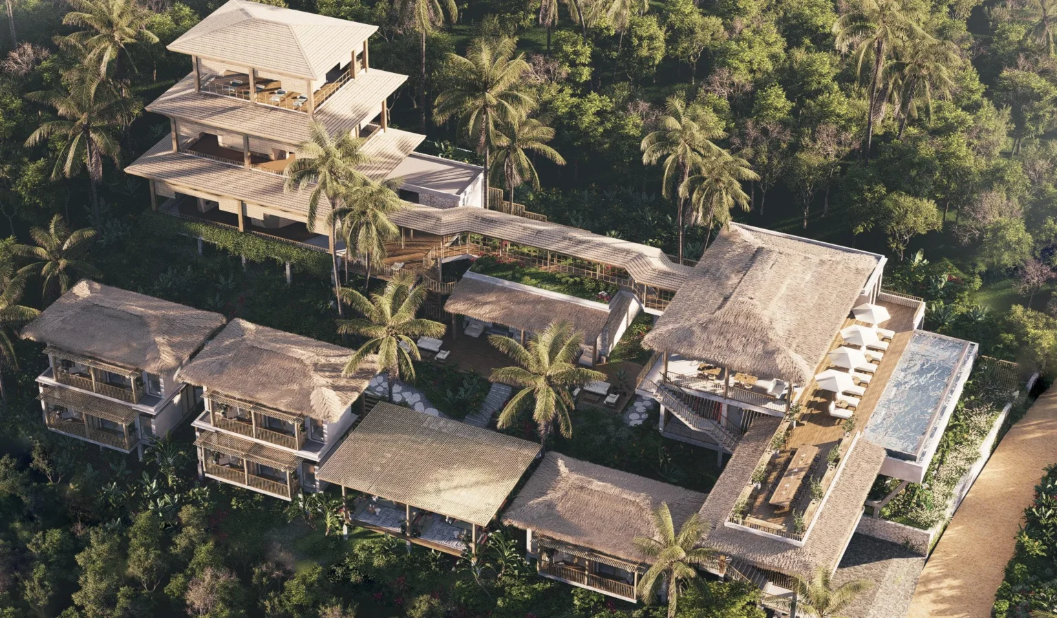 Aerial view of the project